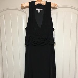 Mid-length black cocktail dress